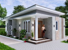 15×30 Feet Small House Plan 4.5×9 Meter 1 Bed 1 Bath Shed Roof (A4 Hard Copy)