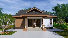 Cool Home Plans 11×14 Meters 36×46 Feet 3 Beds 2 Baths Gable Roof (A4 Hard Copy)
