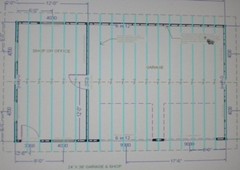 PERMIT READY 24′ X 36′ GARAGE PLAN DRAWN TO SCALE BLUEPRINTS AND MATERIALS LIST