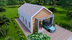 Small House Plan 6×9 Meter 2 Beds 20×30 Feet Gable Roof PDF Plan (A4 Hard Copy)