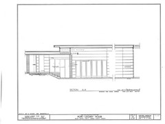 Pope House, a Frank Lloyd Wright Usonian Home, 2 bedrooms, architectural plans