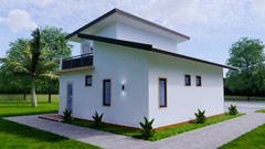 26×36 Small House Plan 8×11 Meter 2 Family House Design Shed Roof (A4 Hard Copy)