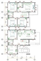 Custom House Plan 9×10 Meter 30×33 Feet 5 Beds 3 Baths Hip Roof (A4 Hard Copy)