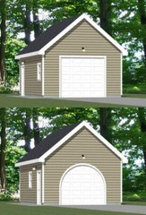16×24 1-Car Garage — 384 sq ft — PDF Floor Plan — Model 7F