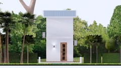 10×20 Feet Small House 3×6 Meter 1 Bed 2 Baths Shed Roof PDF Plan (A4 Hard Copy)