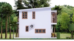 10×20 Feet Small House 3×6 Meter 1 Bed 2 Baths Shed Roof PDF Plan (A4 Hard Copy)