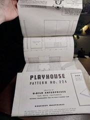 Vintage U-Bild Enterprises Playhouse Woodworking Plan Pattern No. 224