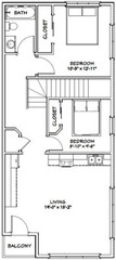 40×42 Apartment with 2-Car 1-RV Garage – PDF FloorPlan – 1,153 sqft – Model 1B