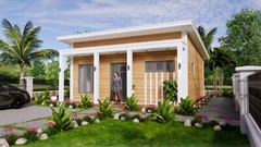 23×26 Feet Small House Plans 7×8 Meter 1 Bed 1 Bath Shed Roof (A4 Hard Copy)