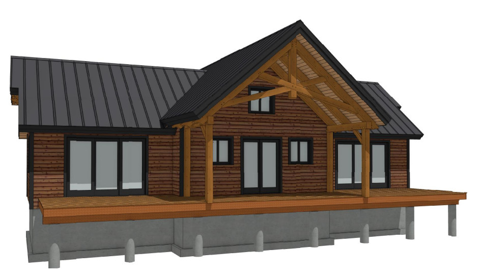 20′ x 24′ River Bend Cabin III Timber Frame Plan Set