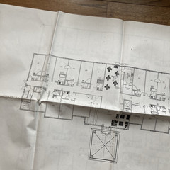 Large Foldout Architectural Blueprint Super 8 Motel Uniontown PA Y2K 36×24