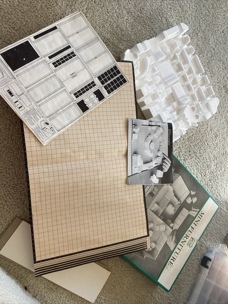 Vintage Plan It Kit 3 Dimensional MCM Furniture Arranging Kit-Room Planning 1965