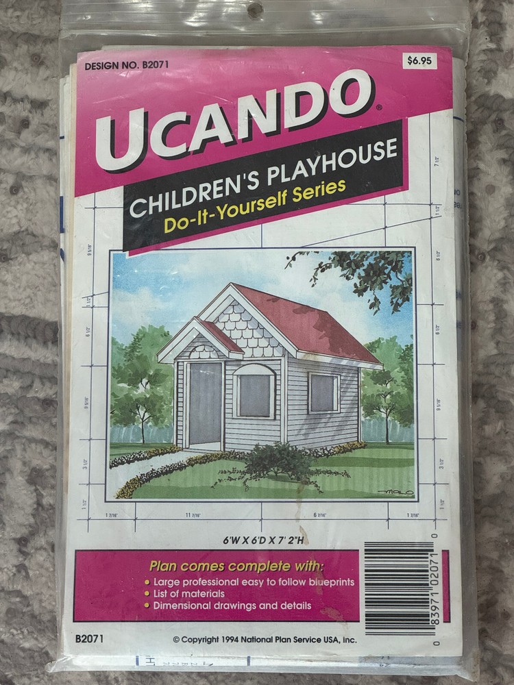 UCANDO Children’s Playhouse Do-It-Yourself Series Plans – Design # B2071