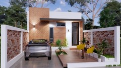 20×23 One Bedroom Small House Plan 6×7 Meter 1 Bath PDF Full Plan (A4 Hard Copy)