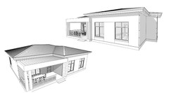 39’x49’ 3 Bed, 2 Bath Charming Single-Story House Architectural Build Plans PDF.