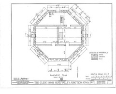 Victorian Style Octagon home, porch, architectural PRINTED PLANS