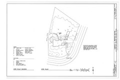 Mid-Century Modern home, stucco brick glass block, architectural PRINTED plans