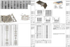 86’x29’ 6 Beds, 8 Baths Double A-Frame House Architecture Plans PDF Download.