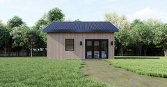 ADU Tiny House 1 bed 1 bath Floor Plan 24’x24′ layout, 576 sq ft | PDF Download