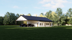 Barndominium 3 Bedrooms 2 Bath 2 Car Carport, 43’X81′ layout (3400 sq ft.) | PDF