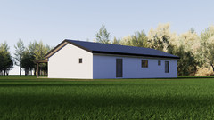 House Plan, Barndominium, 4 Bedroom 2 Bath with Porch, 1500 sf | PDF DOWNLOAD