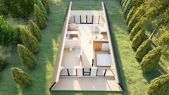 26X47 Modern DIY A-Frame Cabin Architectural Build Plans, 38 detailed pages PDF
