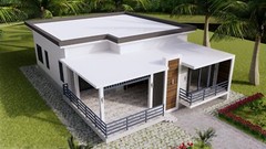 Modern House Plans 10×13 Meter 33×43 Feet 3 Beds 2 Baths Concrete Slab Hard Copy