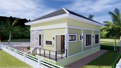 33×33 Feet House Plans 10×10 Meter 3 Bedrooms 2 Bath Hip Roof PDF (A4 Hard Copy)