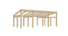 16′ x 30′ Mini Lake Cabin Timber Frame Plan Set