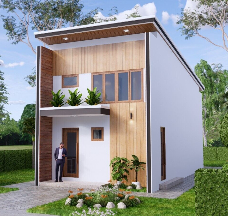 16×33 Feet House Plan 5×10 Meter 2 Beds 2 Baths Shed Roof (A4 Hard Copy)