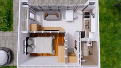 16×20 Feet Small House 5×6 Meter 1 Bed 1 Bath Steel Frame PDF and (A4 Hard Copy)