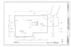 Mid-Century Modern home, stucco brick glass block, architectural PRINTED plans