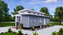 3 High Cub Container 24×40 Feet 2 Beds 1 Bath Shed Roof PDF (A4 Hard Copy)