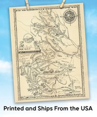 Philmont Scout Ranch Vintage Map 1948 Cimarron New Mexico Trail Plan