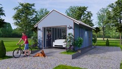 13×23 Feet 4×7 Meter 1 Car Garage Shed Plan PDF Plans (A4 Hard Copy)