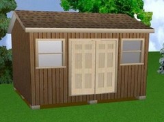 14×16 Storage Shed Plans Package, Blueprints, Material List & Instructions
