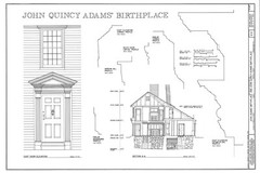 John Quincy Adams House, Saltbox Colonial, architectural home plans, 3 bedrooms