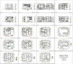 36×50 Feet House Design Plan 14×16 Meter 6 Beds 7 Baths Terrace (A4 Hard Copy)