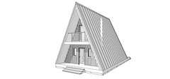 22’x42′ Tiny House Plan 1 Bed, 1 Bath Architectural Build Plans PDF Download
