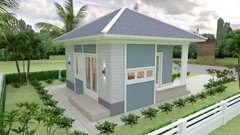 24×24 Feet Small House Plans 7×7 Meter 2 Bedrooms Hip Roof (A4 Hard Copy)
