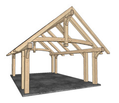 18′ x 24′ Timber Frame Pavilion DIY Building Plans, Downloadable PDF