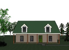 Blanche_1415G-1 Brick, 3 bed / 2 bath , 2 car garage, future upstairs, PDF