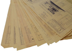 1958 AVILA ENTERPRISES SEBASTOPOL CA. HOUSE BLUEPRINTS 8 OLD PAPER EPHEMERA