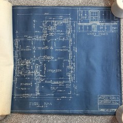 1950’s VTG Greenwood #6 Standard Homes Blueprints Raleigh NC Plan 4 Pages 3 Bed