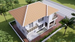 28×36 Feet House Design Plans 8.5×11 Meter 4 Beds 3 Bath PDF Plan (A4 Hard Copy)