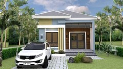 22×28 Feet Small House Plan 6.5×8.5 Meter 2 Beds 1 bath PDF (A4 Printed Plans)