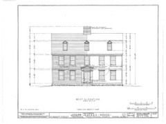 Gambrel Roofed Colonial New England Home, wood framed, PRINTED home plans