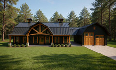 2400 Sqft Modern Barndominium 4bd/2.5ba/2 car garage – Arch Plans – PDF