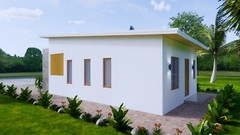 20×30 Feet Small House Design 6×9 Meter 2 Beds Shed Roof PDF Plan (A4 Hard Copy)