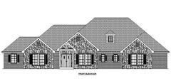 Construction Plans/ 2650 SF Conditioned space House w/3 car garage 4BR 2.5 Baths